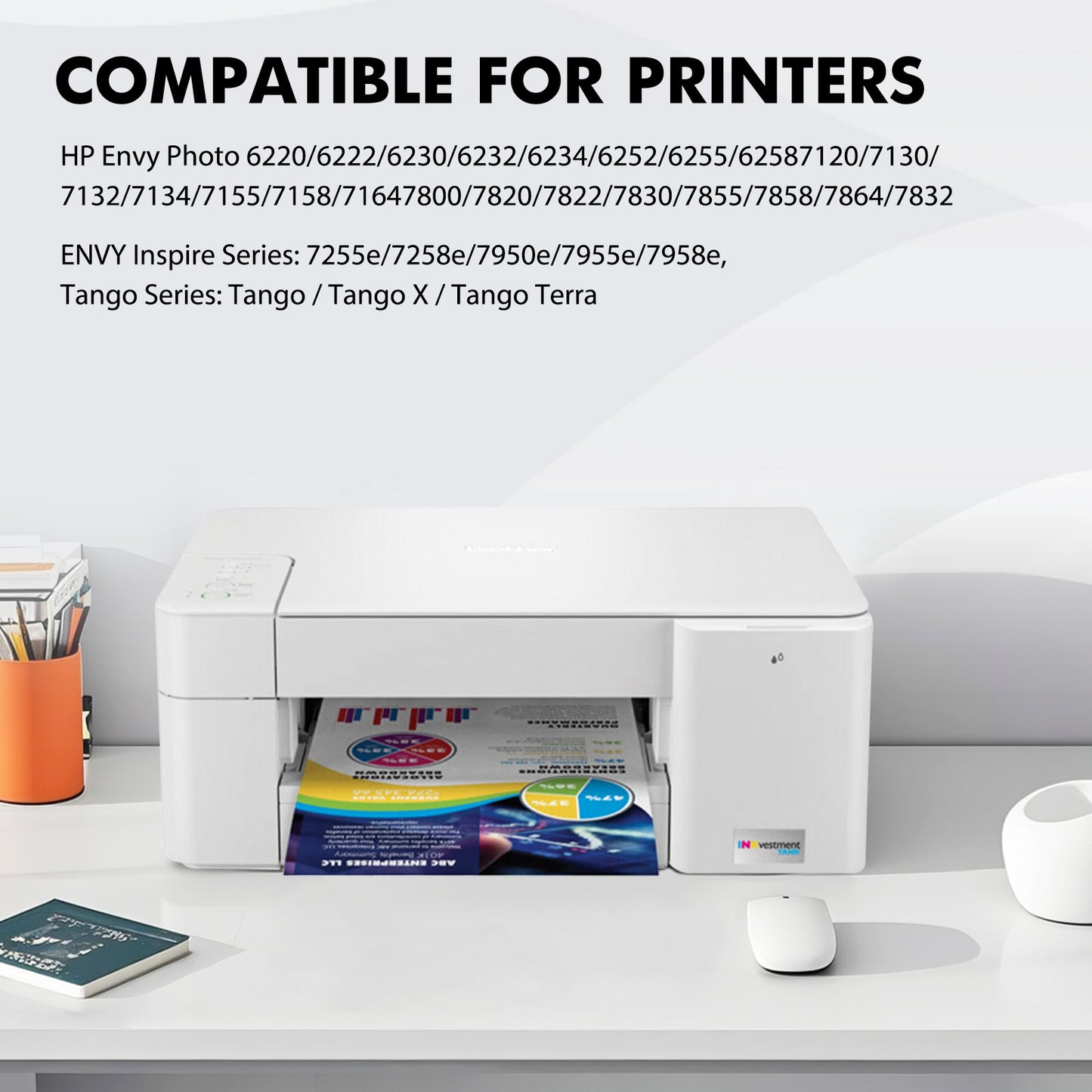 64 64XL Ink Cartridges Compatible for HP 64XL 64 Ink 1 Pack Black for Envy Photo 7855 7858 7155 7120 7158 7800 6255 6252 6232 Printer