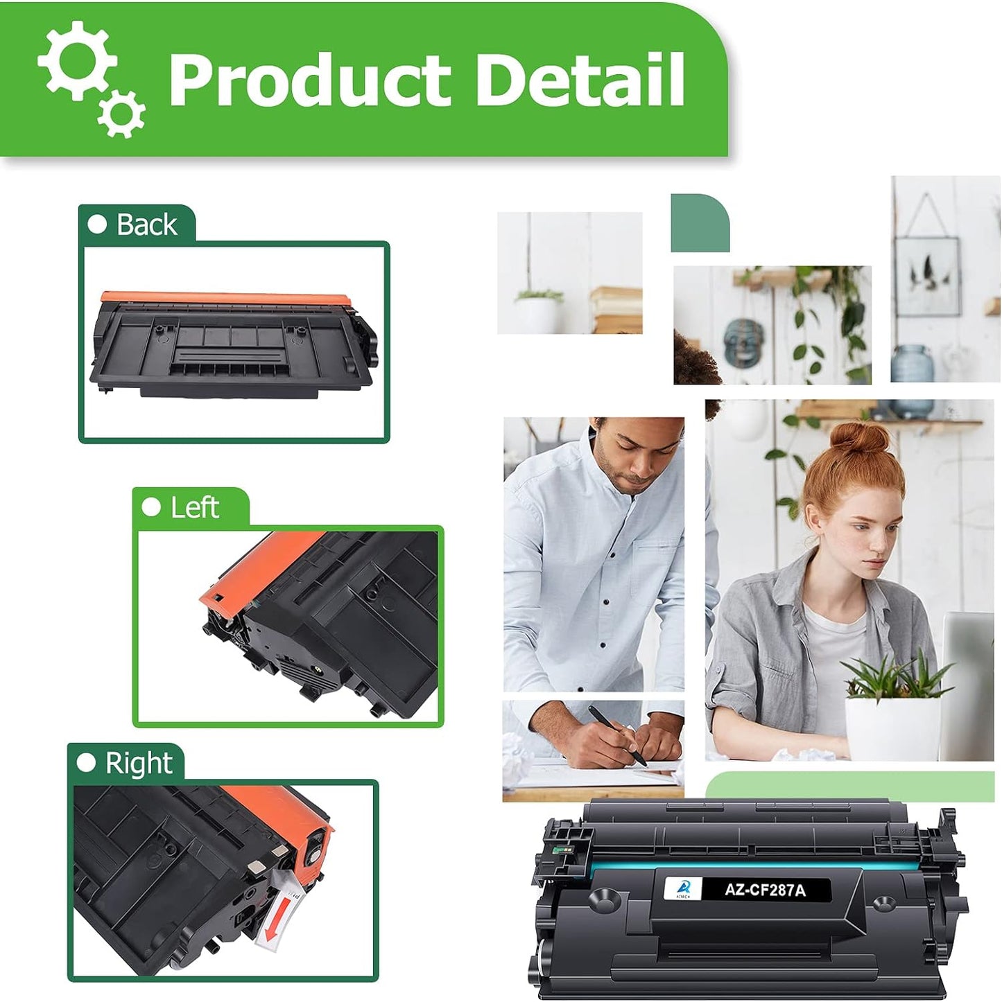 compatible hp 87a 87x cf287a toner cartridge 2 pack