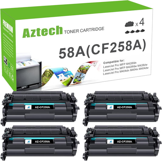 compatible hp 58a 58x cf258a toner cartridge 4 pack