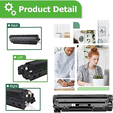 Aztech Compatible Toner Cartridge Replacement for HP CE285A 85A CE285 Laserjet Pro P1102W M1212nf M1217nfw P1100 M1210 (Black, 2-Pack)