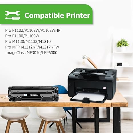 Aztech Compatible Toner Cartridge Replacement for HP CE285A 85A CE285 Laserjet Pro P1102W M1212nf M1217nfw P1100 M1210 (Black, 2-Pack)
