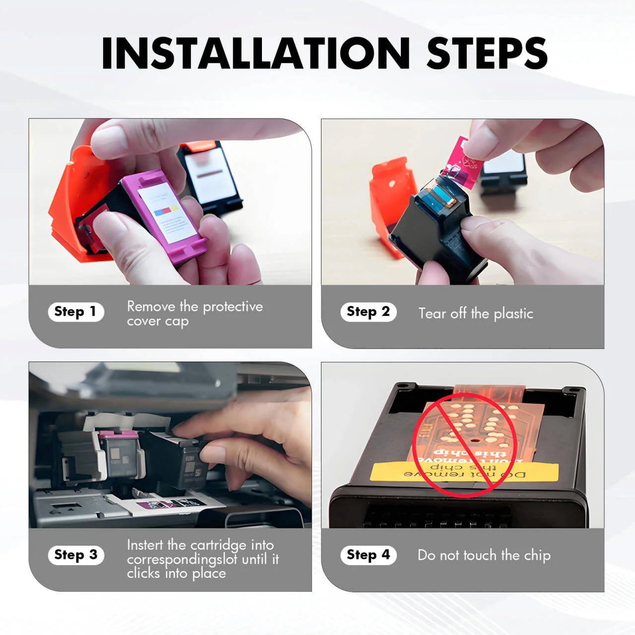 67XL Ink Cartridges Compatible for HP 67 67XL Ink Cartridges DeskJet 2755e 2855e 4155e 4255e 6055e 6065e (2-PACK)