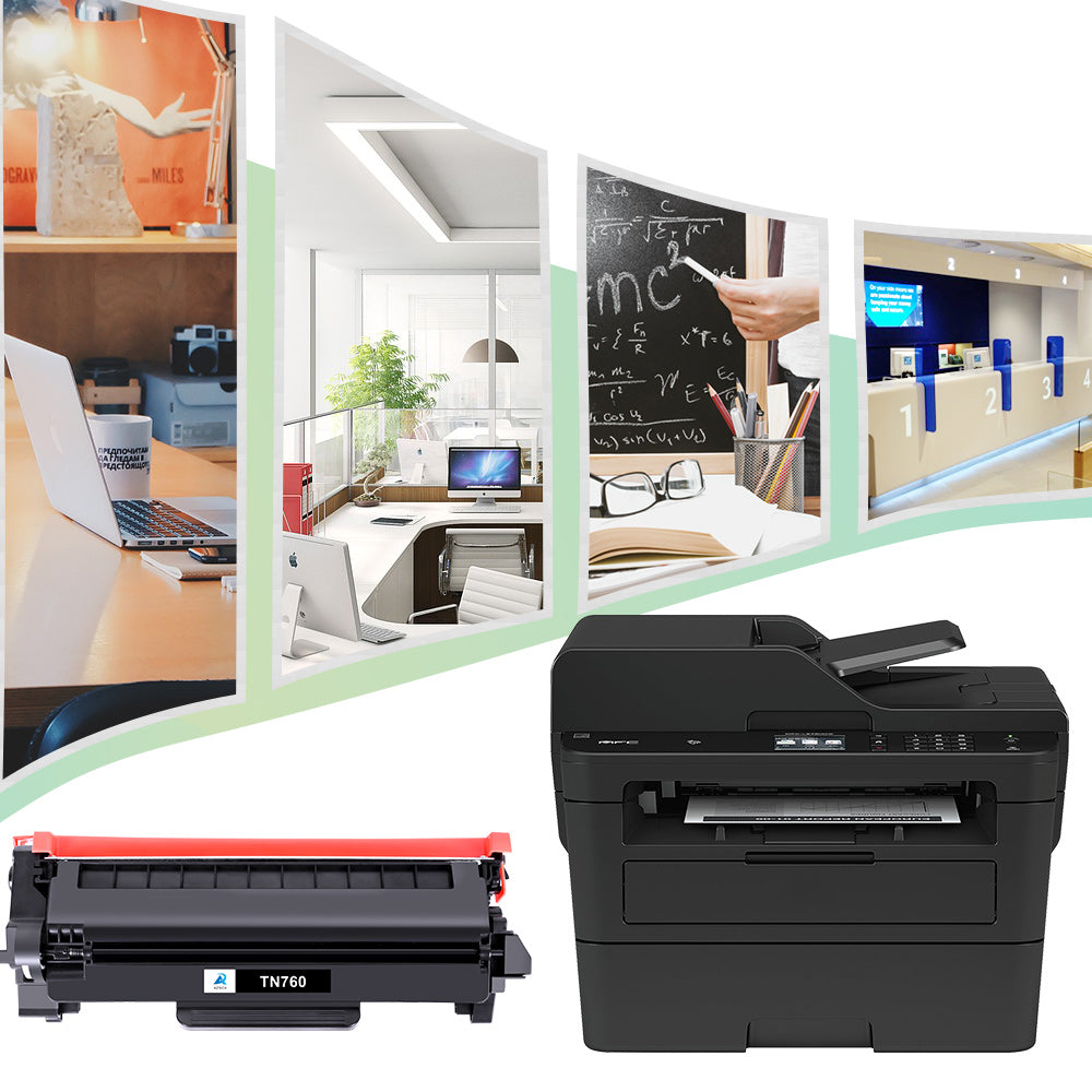 AAZTECH TN760 Toner Cartridge Compatible for Brother TN760 TN-760 TN 760 TN730 TN-730 MFC-L2750DW HL-L2390DW HL-L2350DW MFC-L2710DW HL-L2395DW Printer Ink (Black, 2-Pack)