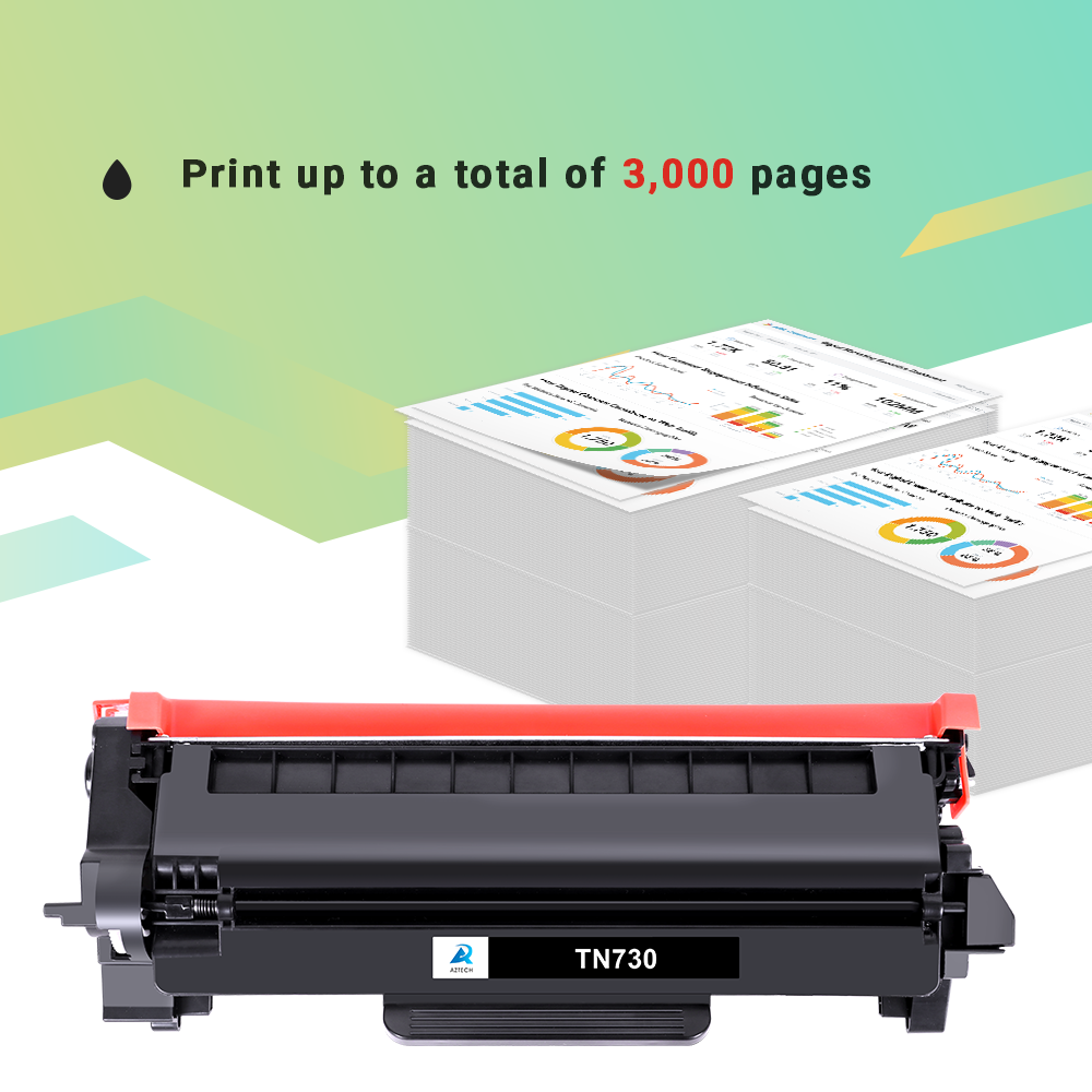 TN730 TN760 Toner Cartridge Compatible for Brother TN-730 TN-760 TN 760 for HL-L2395DW MFC-L2710DW MFC-L2730 MFC-L2750DW DCP-L2550DW HL-L2390DW HL-L2370DW Printer Ink High Yield (Black, 2-Pack)