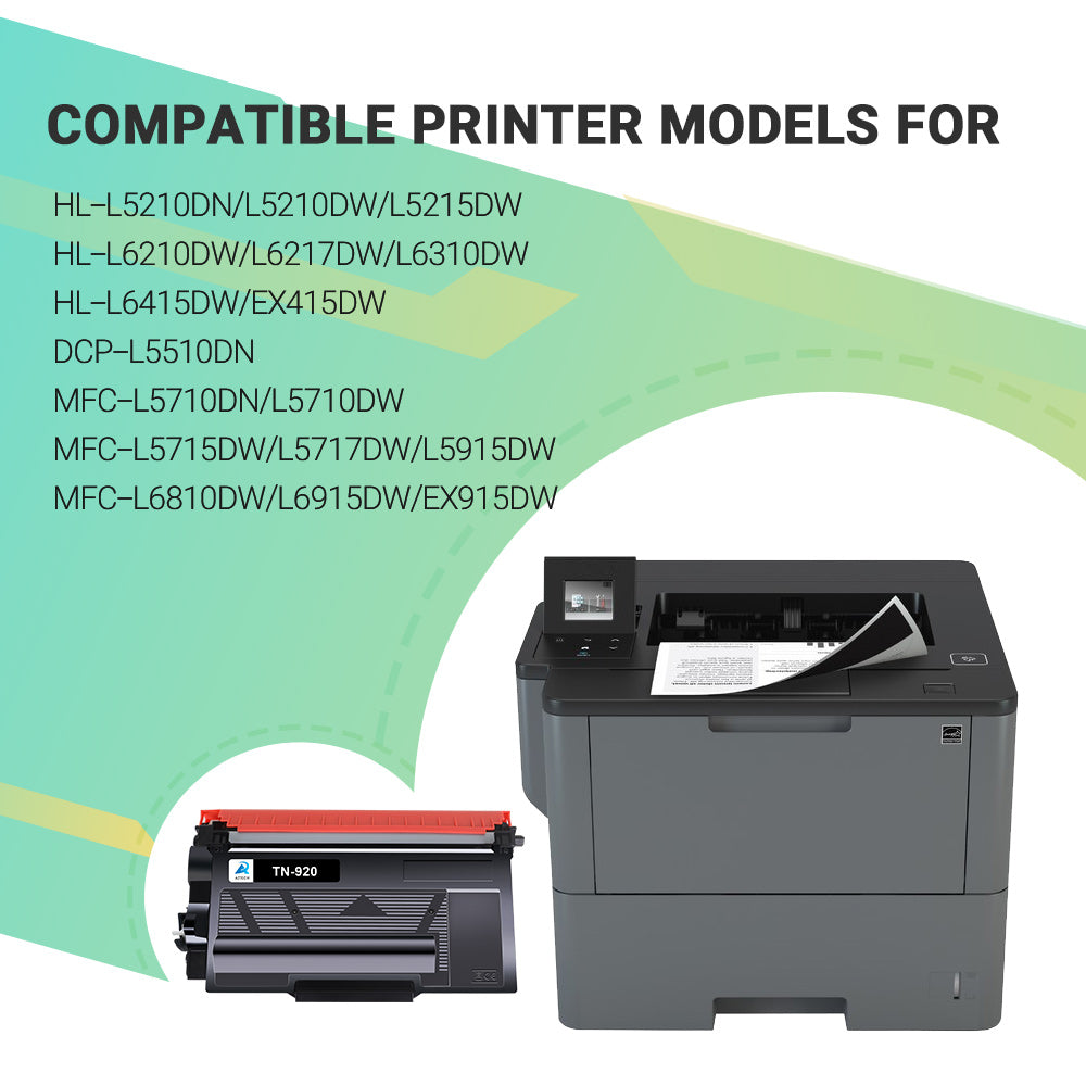 Aztech TN920 Toner Cartridge Compatible for Brother TN-920 HL-L5210DN L6210DW L6217DW L6310DW L6415DW EX415DW DCP-L5510DN MFC-L5710DN L5715DW L5717DW L5915DW Printers (Black 2-Pack)