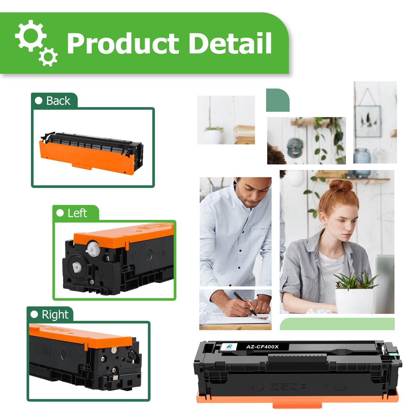 201X 201A 4-Pack Compatible Toner Cartridge for HP 201X 201A CF400X CF400A use with HP Color Laserjet Pro MFP M277dw M252dw M277c6 M252 M277 Printer Ink (Black,Cyan,Yellow,Magenta)