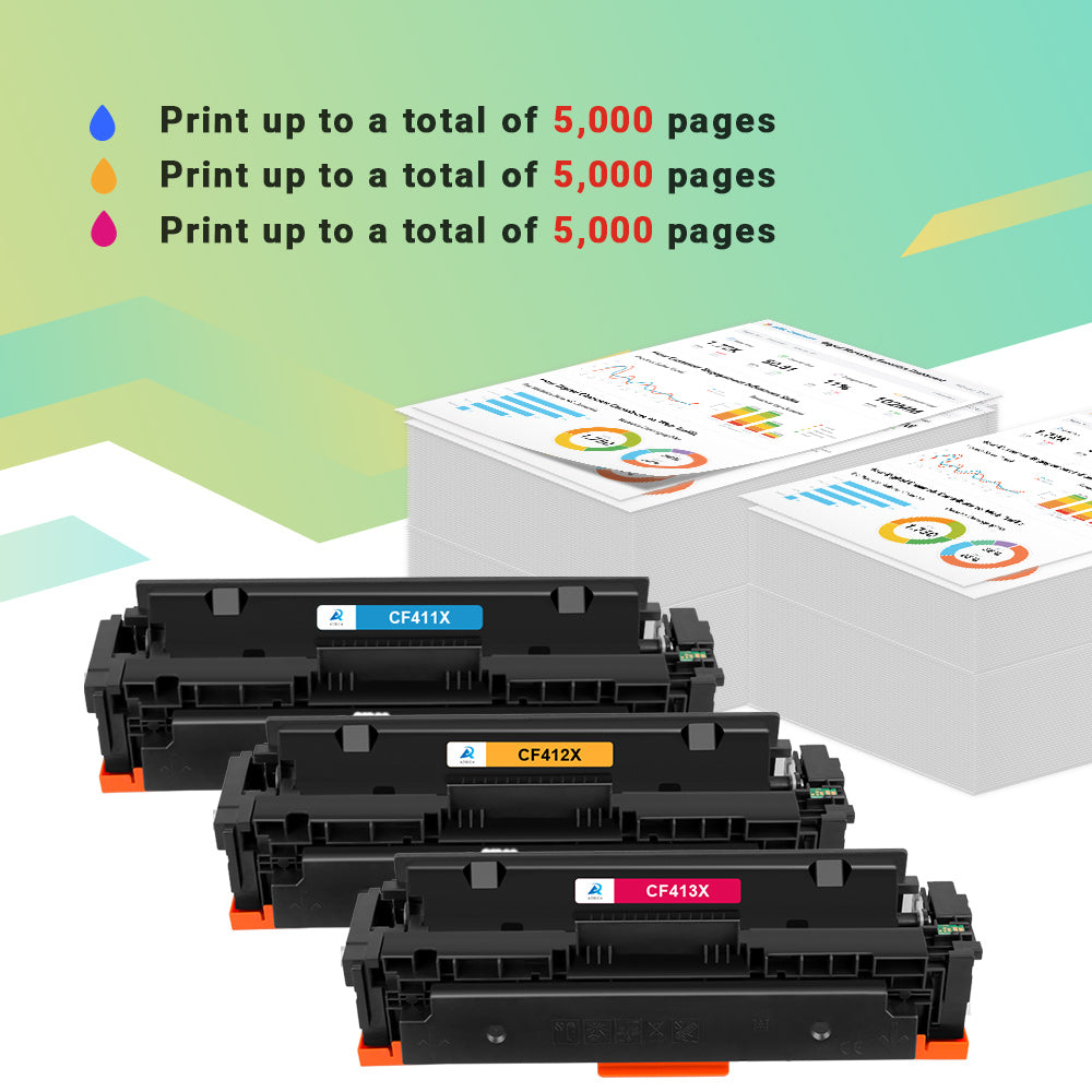 410X toner Cartridge 4-Pack Compatible for HP 410X 410A CF410X CF410A HP Laserjet MFP M477fdw M477fnw M477fdn Pro M452dn M452dw M452nw M477 M452 Printer Ink