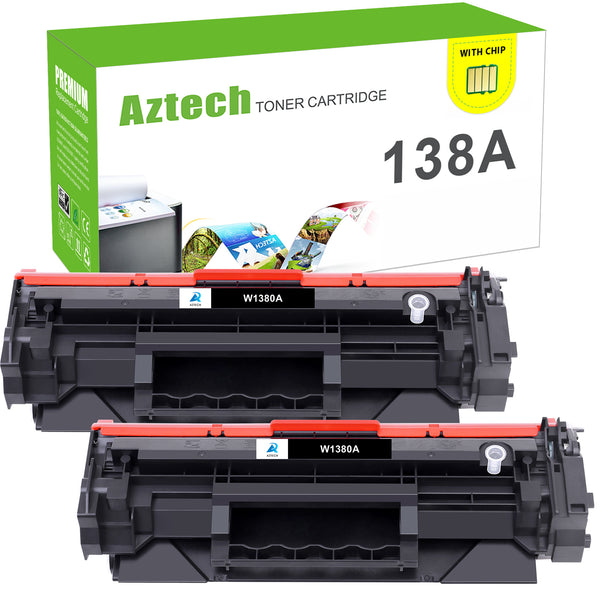 138A W1380A (With Chip) Toner Cartridge Replacement Compatible for HP 138A W1380A for Laserjet Pro 3001dw 3001fdw MFP 3101fdw Printer (2-Pack,Black)