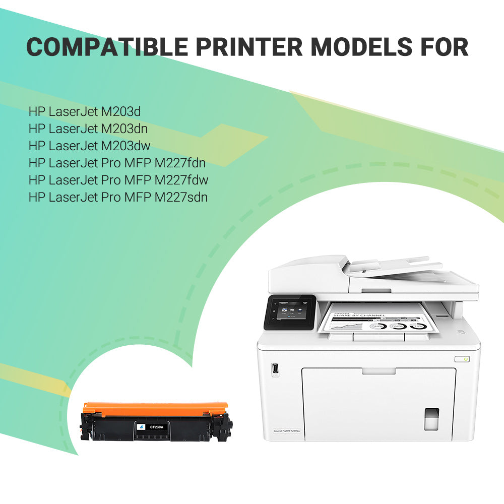 compatible hp 30a cf230a toner cartridge 2 pack