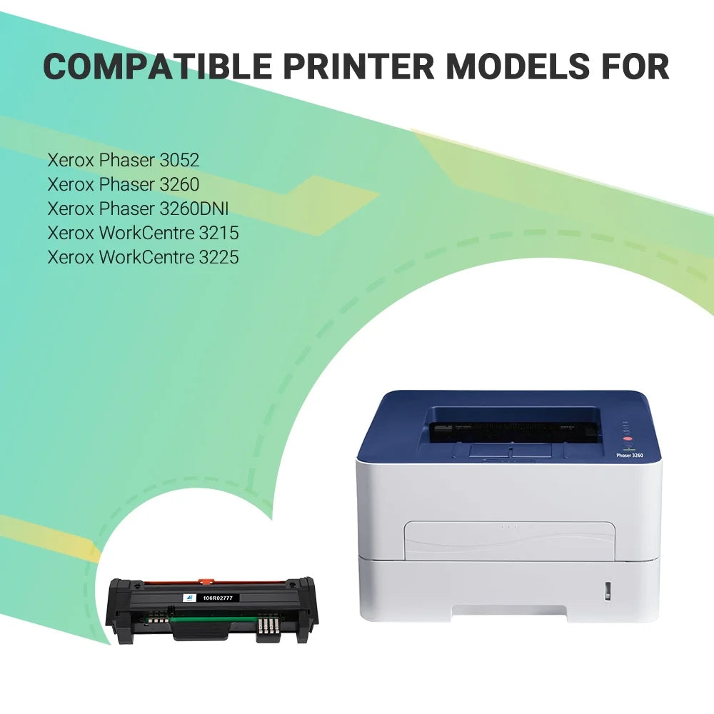 4-Pack 106R02777 Toner Cartridge Compatible for Xerox 106R02777 WorkCentre 3215 3215NI 3225 3225DNI Phaser 3260 3260DI 3260DNI 3052 Printer Ink Black
