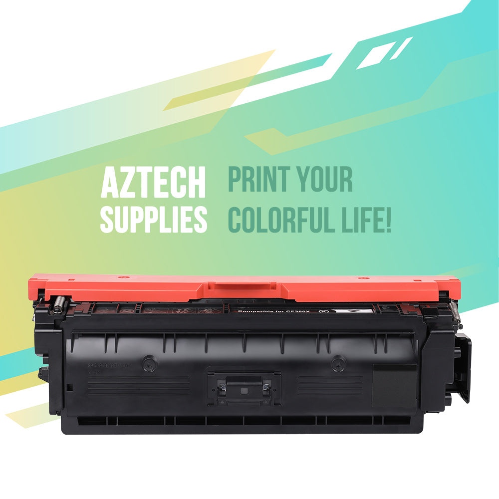 508A CF360A 508X 4-Pack Compatible Toner Cartridge for HP CF360A 508A Color LaserJet Enterprise 552dn M553dn M553n M553x MFP M577 Printer (Black,Cyan,Magenta,Yellow)