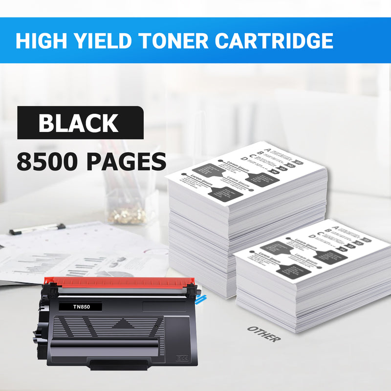 TN850 TN820 Compatible High Yield Toner Cartridge for Brother TN-850 TN850 Replace with MFC-L5700 MFC-L5700DW MFC-L5705 MFC-L5705DW MFC-L5800 MFC-L5800DW MFC-L5850 MFC-L5850DW Ink (Black, 4-Pack)