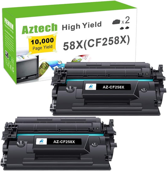 HP 58X CF258X Toner Cartridge Black High Yield Replacement 2 Pack