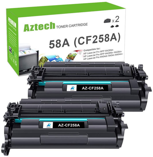 HP 58A CF258A Toner Cartridge Black Standard Yield Replacement 2 Pack