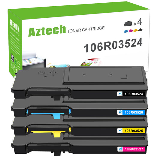 Xerox 106R03524/106R03526/106R03525/106R03527 High Yield Toner Cartridge Compatible 4 Pack