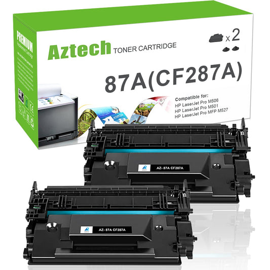 HP 87A CF287A Standard Yield Black Compatible Toner Cartridges 2 Pack