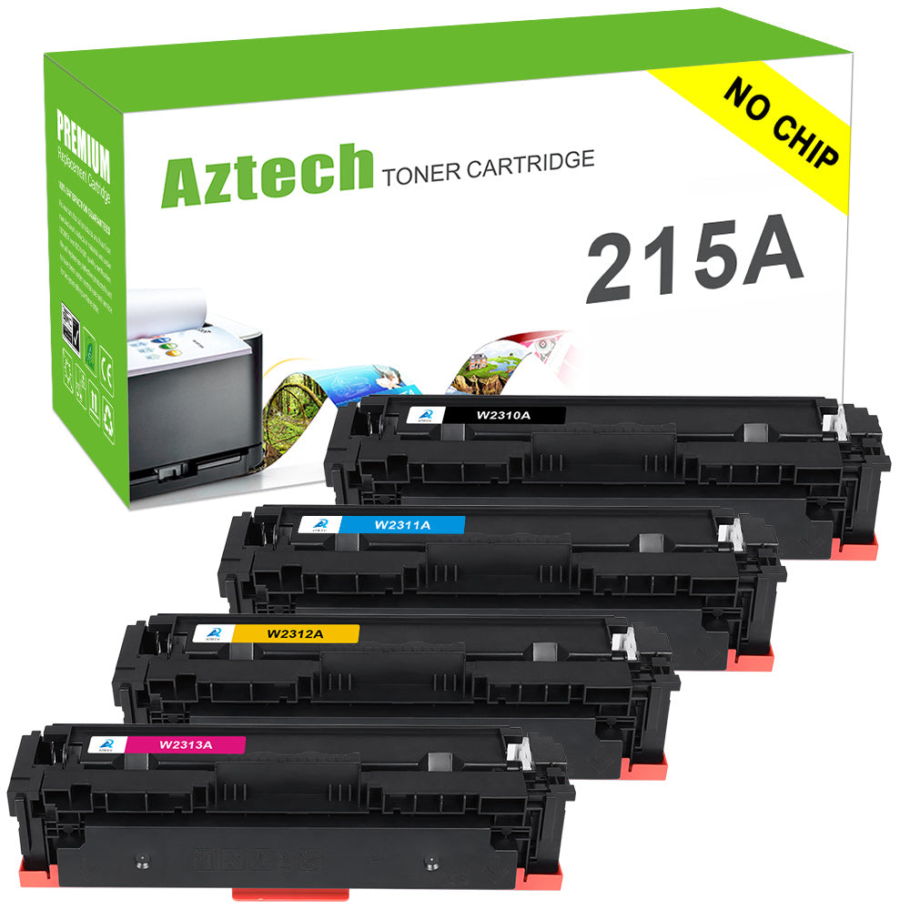 【with Chip】 4 Packs 215A Compatible Toner Cartridges W2310A W2311A W2312A  W2313A 1050 Pages Black & 850 Pages for CMY for HP Color Laserjet Pro M155a