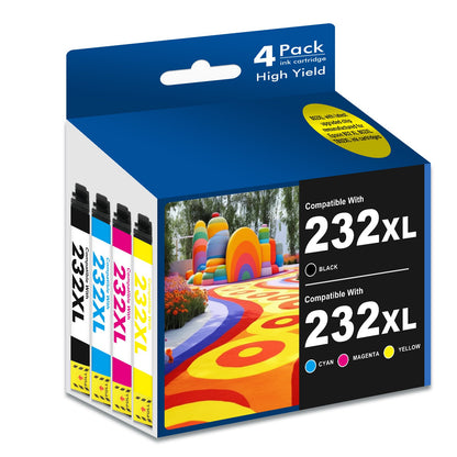 232XL Ink Cartridges Combo Pack Compatible for Epson 232 Ink Cartridge Epson Ink 232XL T232 Home XP 4200 4205 Workforce WF 2930 2950 Printer Ink Cartridges