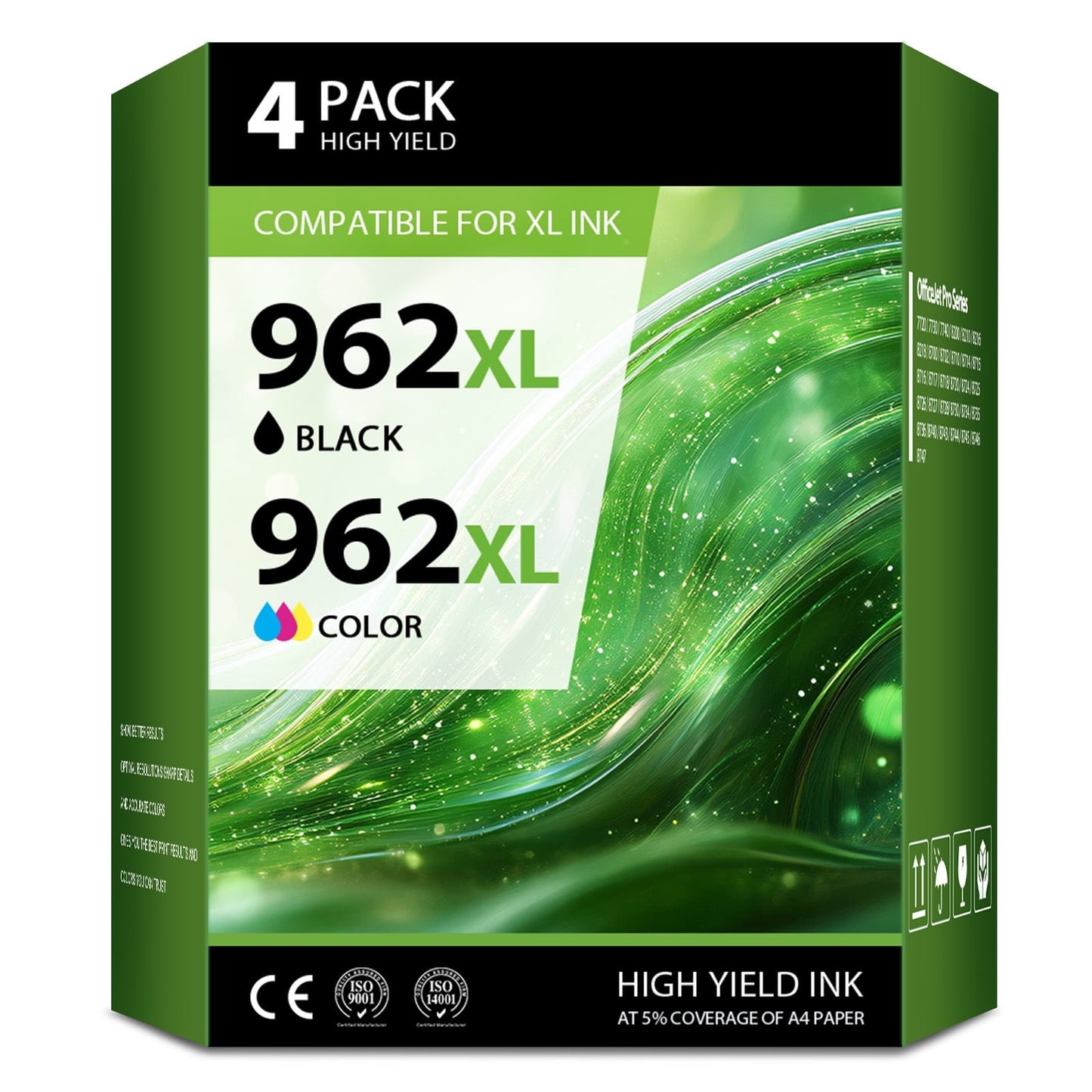 962XL Ink Cartridge Combo Pack Compatible for 962 XL Ink Cartridge for Priner Ink 962