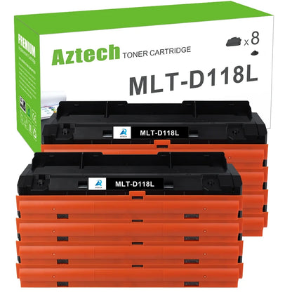 AAZTECH 8-Pack Compatible Toner Cartridge for Samsung MLT-D118L M3015DW M3065FW (Black)