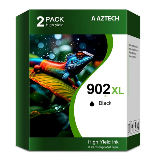 902XL 902 Ink Cartridges Compatible for HP 902 XL 902 OfficeJet 6978 6968 6970 6971 6974 6975 6979 6960 6961 6963 6964 6965 6966 6950 series Printer | 902XL Black 2-Pack
