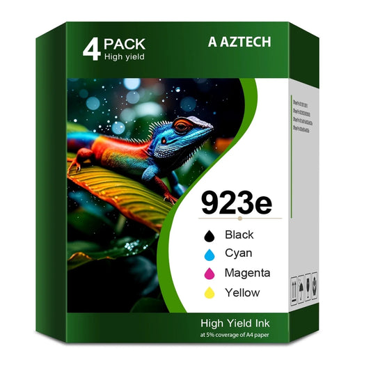 923 923E Ink Cartridges (With Chip) Compatible for HP 923 E 923 923XL OfficeJet Pro 8130 8135e 8138e 8139e 8120 8122e OfficeJet 8124e 8125e 8132e 8134e Printer | 923E Combo Pack, Pack of 4