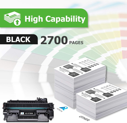 80A CF280A Cartuccia Toner Compatibile per HP 80A CF280A 80X CF280X Laserjet Pro 400 M401dn M401dw M401n M401dne M401d M425dn M425dw (Nero, 2-Pack)
