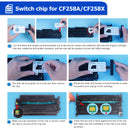 58A CF258A Toner Cartridge (NO CHIP) | 2-Pack Compatible Black Toner for HP 58A CF258A 58X CF258X Laserjet Pro M404n M404dn M404dw MFP M428fdw M428fdn M428dw M404 M428 Printer Ink