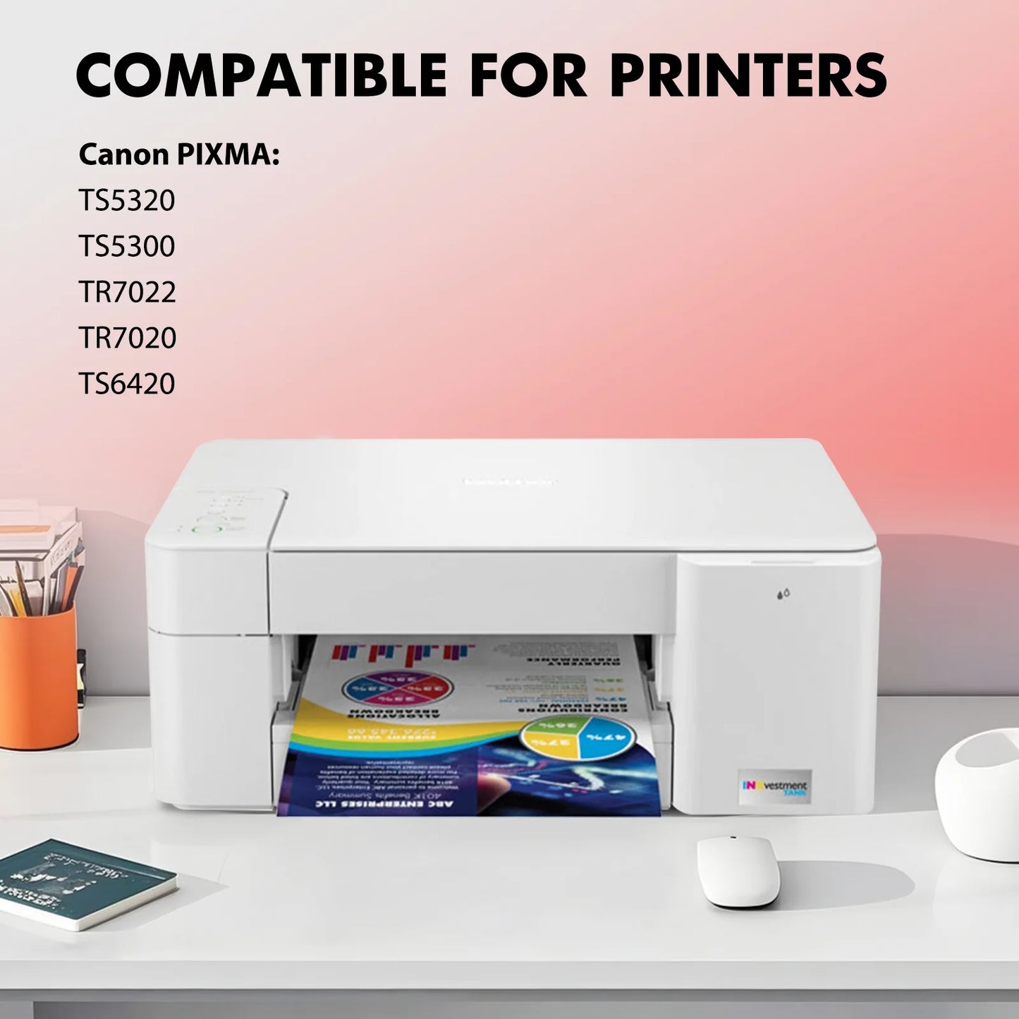 260XL 261XL Ink Cartridges Compatible for Canon PG-260XL 261XL Combo Pack for PIXMA TS6420 TS5320 TR7020 TR7022 TS5300 Printer (2 Pack, Black, Tri-color)