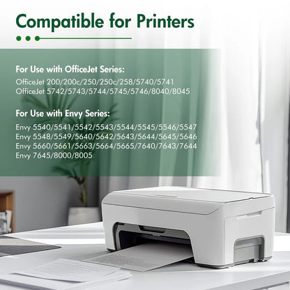 62XL Ink Cartridge Combo Pack Compatible for 62 Black Ink Cartridge Ink 62 for Envy 5660 7645 7640 5740 OfficeJet 250 Printer Ink 62