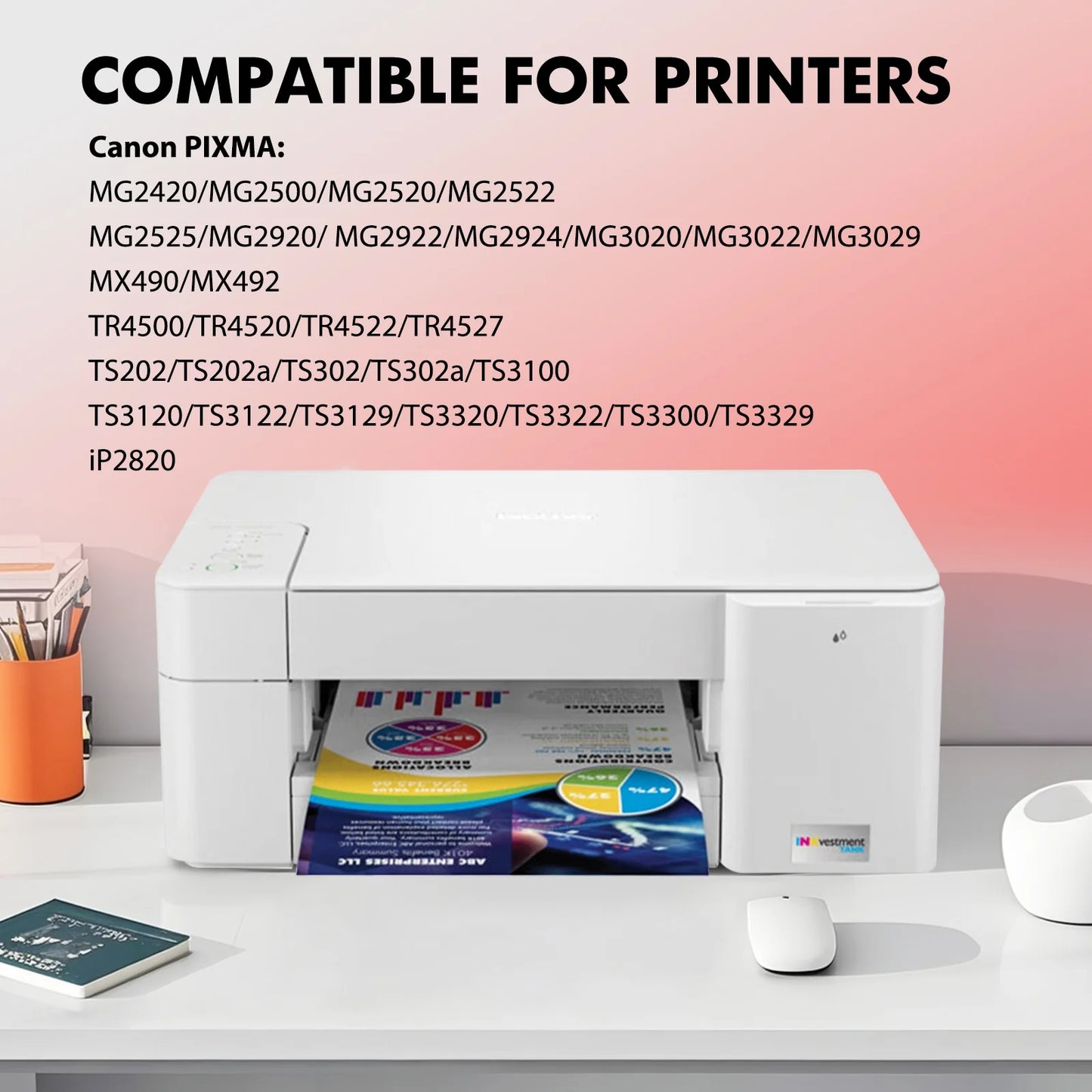 PG 245XL CL 246XL Ink Cartridges Compatible for Canon 245XL 246XL Combo Pack for Pixma MG2520 TS3120 TS202 TS302 MX492 MX490 TR4520 IP2820 (2 Pack, Black, Tri-color)