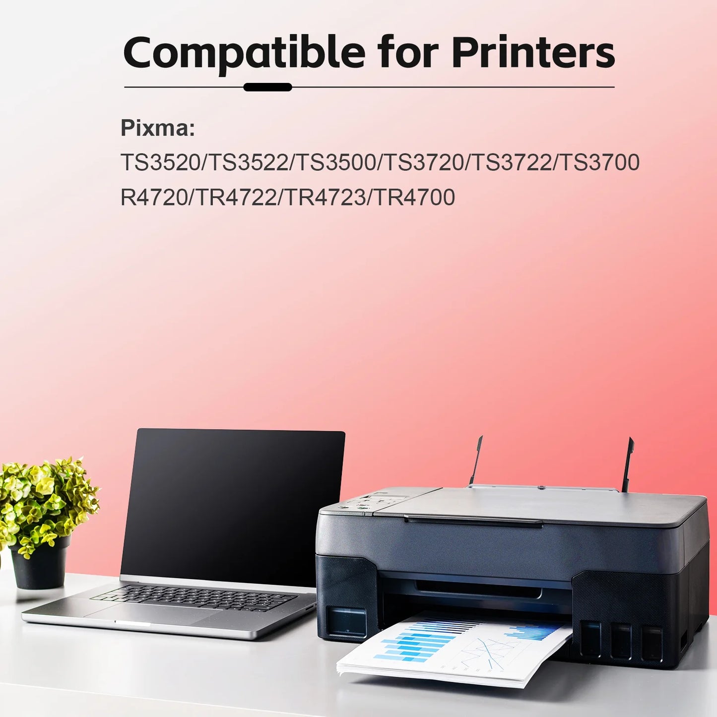 275XL Printer Ink Compatible for Canon Ink PG275XL and CL276XL 275XL Ink Cartridge for PIXMA TS3522 TS3722 (Black, Tri-Color)