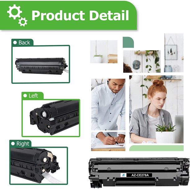 compatible hp 78a ce278a toner cartridge 2 pack