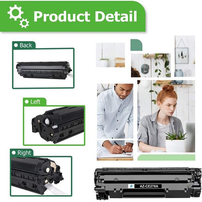 compatible hp 78a ce278a toner cartridge 2 pack