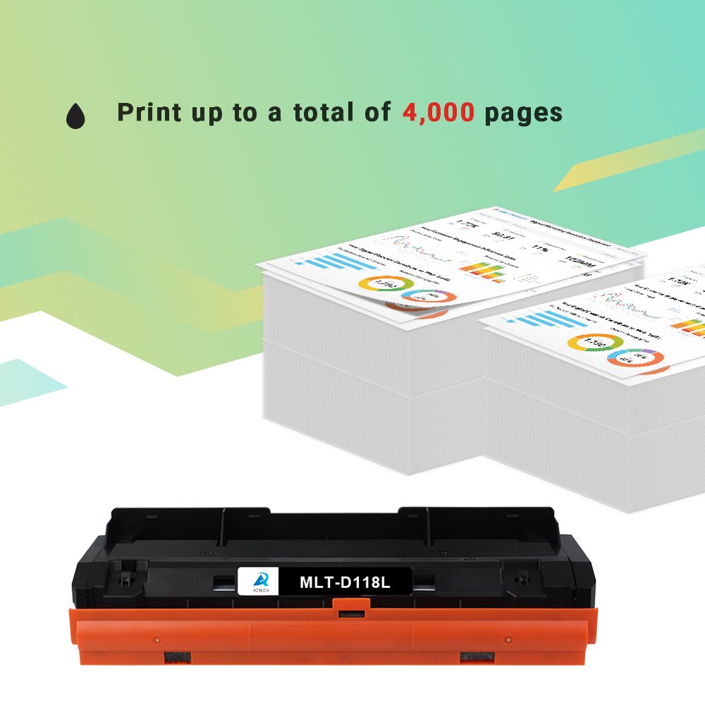 AAZTECH 8-Pack Compatible Toner Cartridge for Samsung MLT-D118L M3015DW M3065FW (Black)