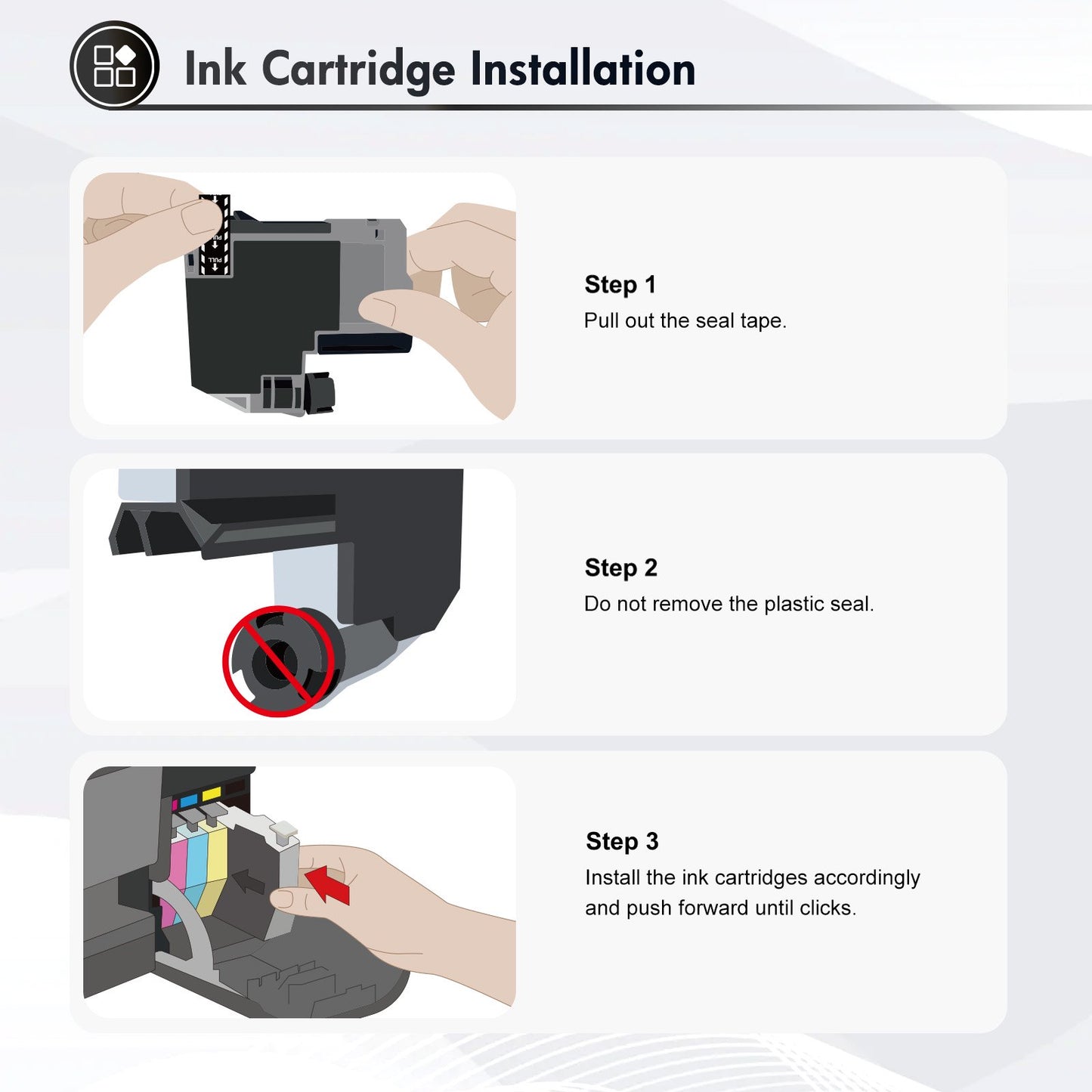 LC501 LC501XL Ink Cartridges Compatible for Brother Work Smart 1360 MFC-J1360DW MFC-J1260W MFC-J1260DW MFC-J1410DW MFC J1360DW J1260W J1260DW J1410DW Printer 4 Pack Black Cyan Magenta Yellow