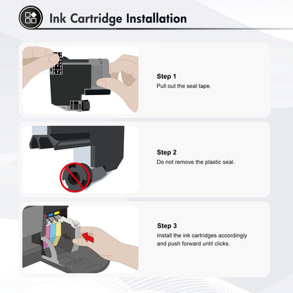 LC501 LC501XL Ink Cartridges Compatible for Brother Work Smart 1360 MFC-J1360DW MFC-J1260W MFC-J1260DW MFC-J1410DW MFC J1360DW J1260W J1260DW J1410DW Printer 4 Pack Black Cyan Magenta Yellow