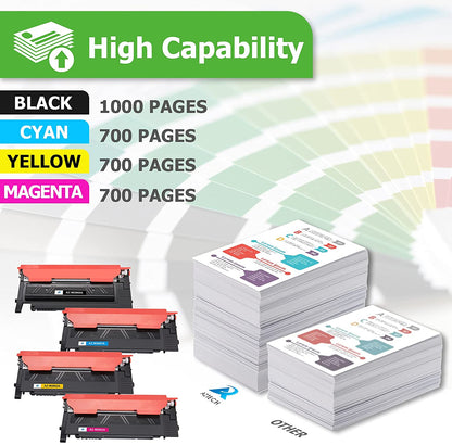A AZTECH 4-Pack Compatible for HP 116A Toner with Chip for HP W2060A 116A Toner Cartridge for Color Laser 150 MFP 178 Series MFP 179 Series Printer Ink (Black,Cyan,Magenta,Yellow)