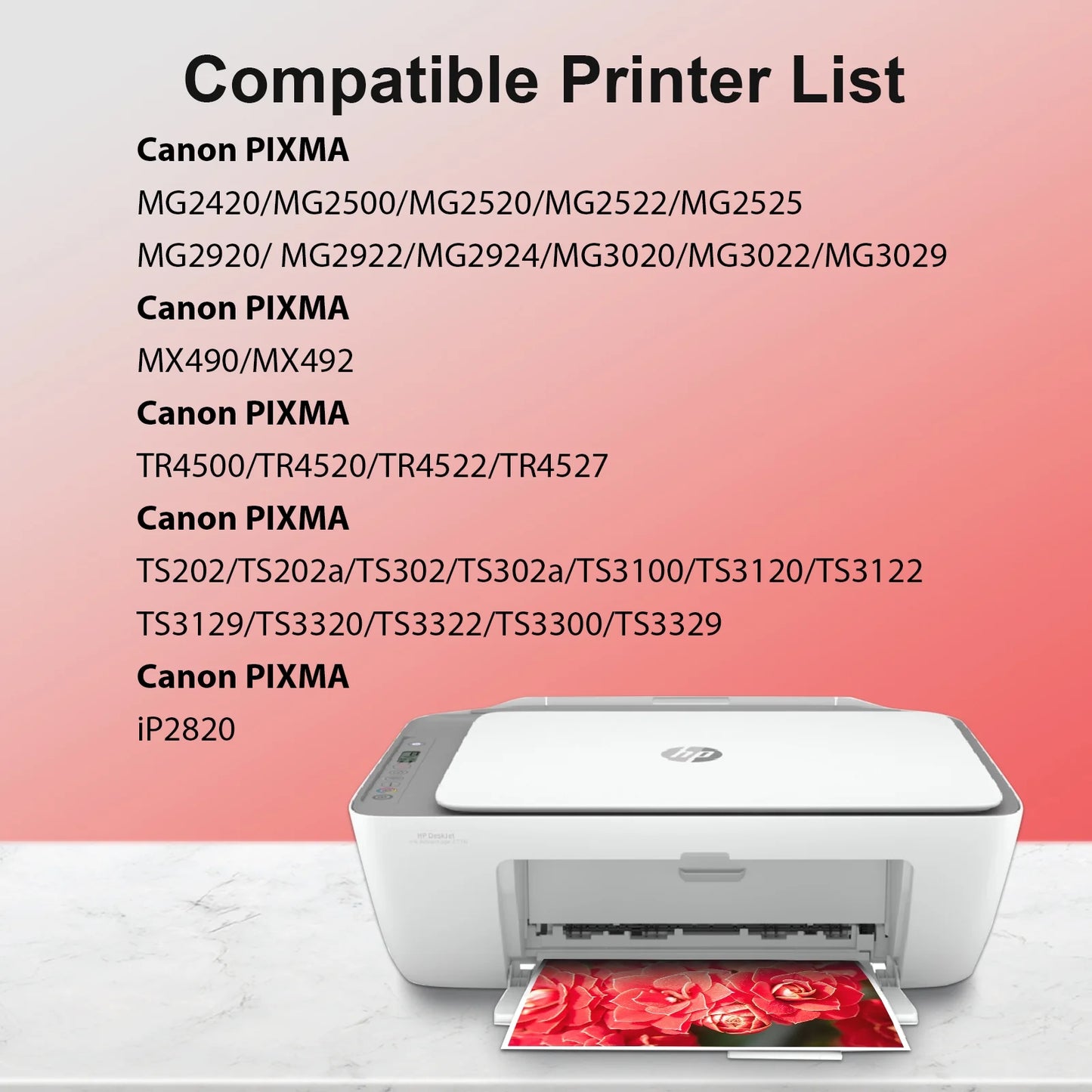 245XL 246XL Ink Cartridge for Canon Ink 245 and 246 for Pixma MX492 MX490 MG2522 MG2920 MG2922 TR4520 TR4522 TR4527 TS3320 TS3322 Printer , 2 Pack