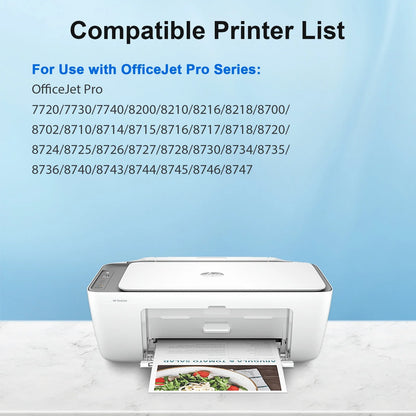 952 952XL Ink Cartridges Compatible for 952XL 952 Ink Combo Pack for OfficeJet Pro 8710 7740 8720 8210 8715 8702 7720 8730 8740 8216 8725 8700 (4 Pack, 1B, 1C, 1M, 1Y)