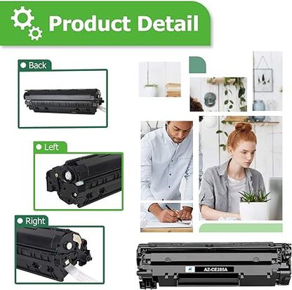Aztech Compatible Toner Cartridge Replacement for HP CE285A 85A CE285 Laserjet Pro P1102W M1212nf M1217nfw P1100 M1210 (Black, 2-Pack)