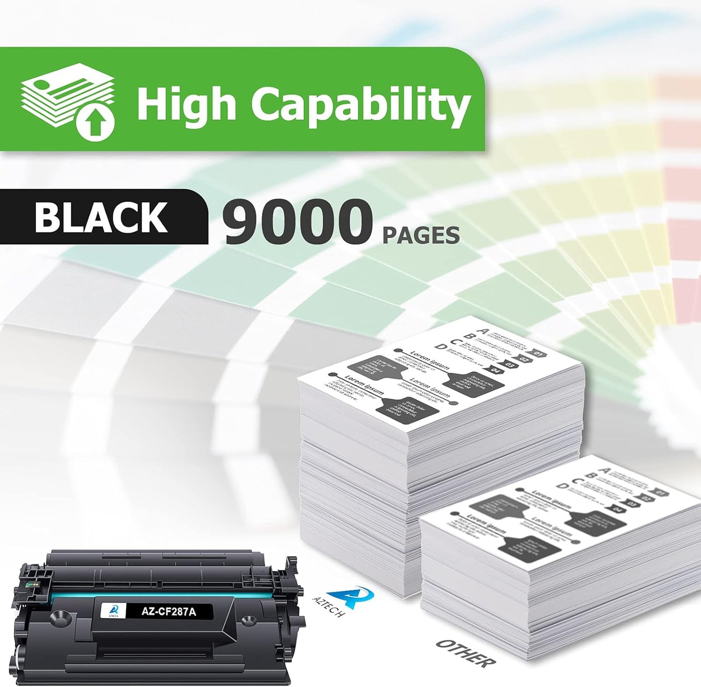 compatible hp 87a 87x cf287a toner cartridge 2 pack