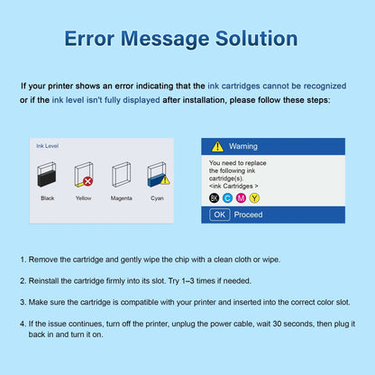 802XL Ink Cartridge Compatible for Epson 802 T802 T802XL WF-4740 WF-4720 WF-4730 Printer Pack of 4