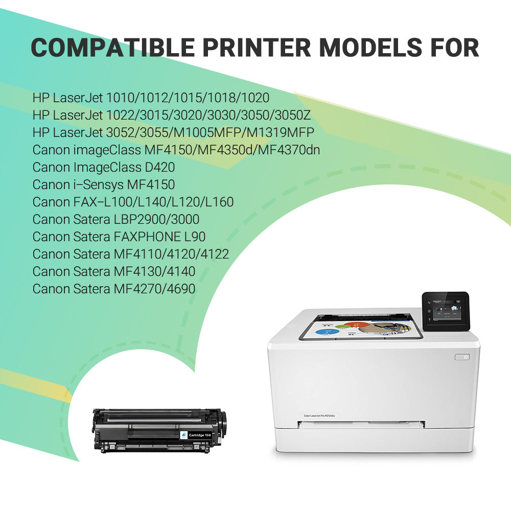 A Aztech Compatible for Canon 104 (0263B001AA) Toner Cartridge (Black, 2-Pack)