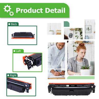 Chip-Ready Remanufactured HP 210A Toner Cartridge Set Compatible for HP Color LaserJet Pro MFP 4301fdw 4301fdn 4201dw 4201dn Series Printer W2100A W2100X Ink 4-Pack