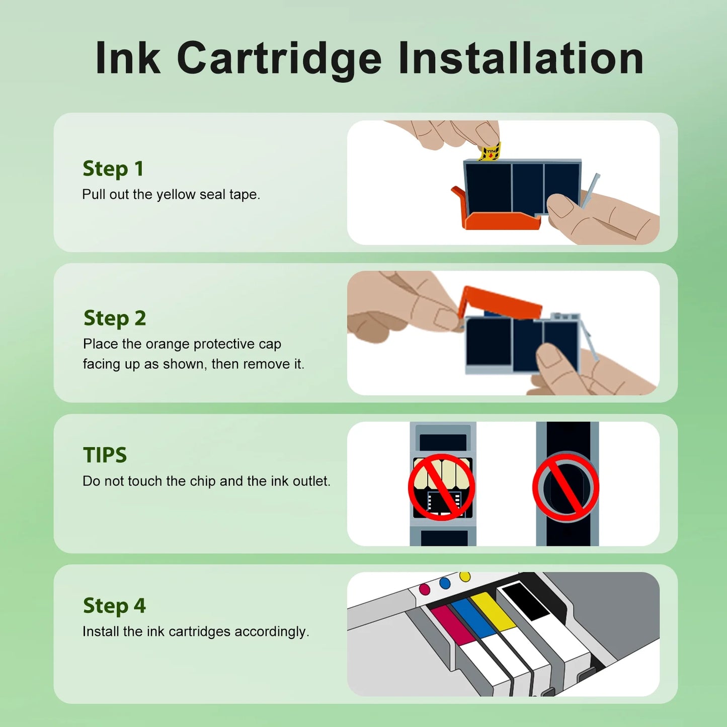 923XL 923 Ink Cartridge with Chip Compatible for HP 923e 923XL for OfficeJet Pro 8130 8135 8120 8122 8124 8125 8132 8134 8135 8138 8139 Printer(4 Pack, Black, Cyan, Magenta, Yellow)