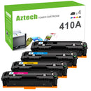AAZTECH Compatible Toner Cartridge for HP 410A CF410A CF411A CF412A CF413A Printer Ink (Black, Cyan, Yellow, Magenta, 4-Pack)