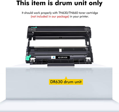DR630 Drum Unit Compatible for Brother DR-630 DR630 HL-L2340DW HL-L2300D DCP-L2540DW HL-L2380DW MFC-L2700DW DCP-L2520DW HL-L2320D (Black, 2-Pack)