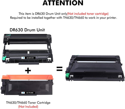DR630 Drum Unit Compatible for Brother DR-630 DR630 HL-L2340DW HL-L2300D DCP-L2540DW HL-L2380DW MFC-L2700DW DCP-L2520DW HL-L2320D (Black, 2-Pack)