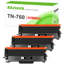 A Aztech 3-Pack TN-760 TN760 Toner Cartridge Compatible for Brother TN760 TN-760 TN-730 TN730 use with Brother MFC-L2750DW MFC-L2750DWXL HL-L2350DW HL-L2370DW HL-L2325DW DCP-L2550DW (Jumbo, Black)